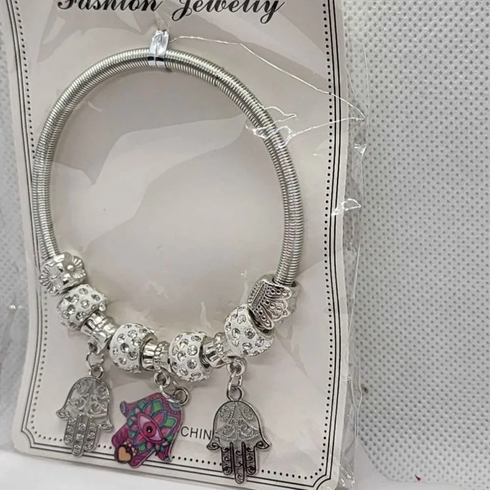 Brand New   Three Hamsa  Bracelet